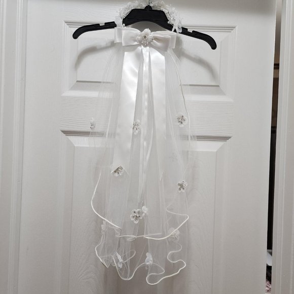 Perfect princess gown for Flower girl, baptism, first communion or confirmation. - Picture 10 of 13